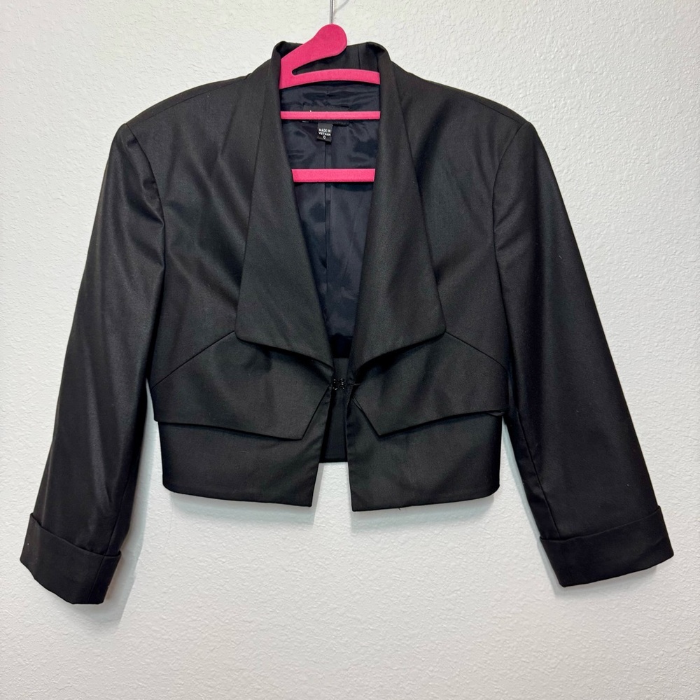 Bebe Black Cropped Blazer